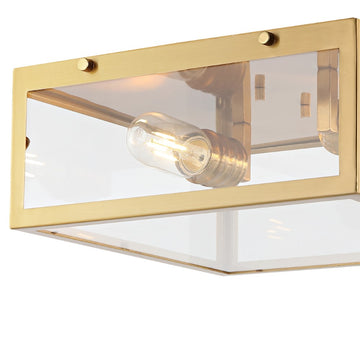 Grayson 12" Metal/Glass LED Flush Mount - JONATHAN Y